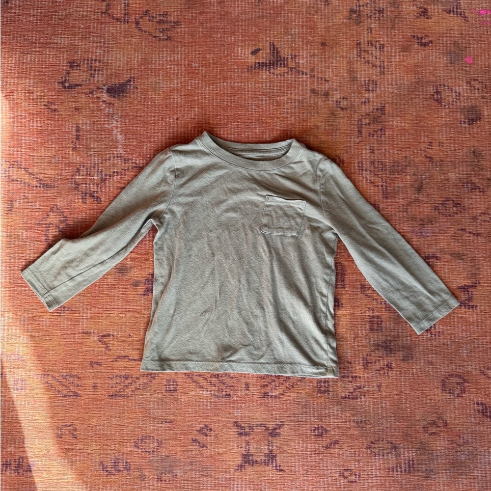 Cat & Jack Kids Long Sleeve Olive Shirt